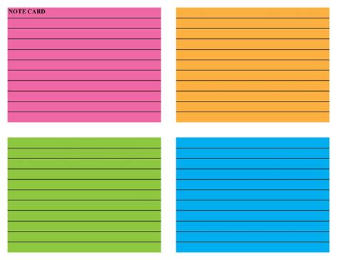 print notecard template